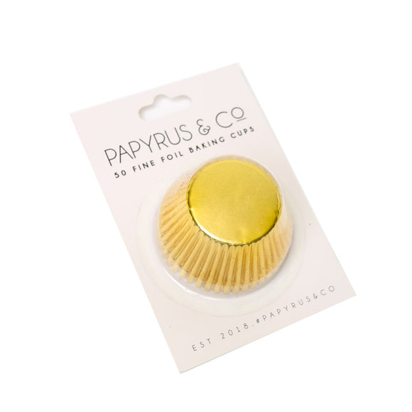 Papyrus & Co Gold Foil Standard Cupcake Baking Cups - 50 pack