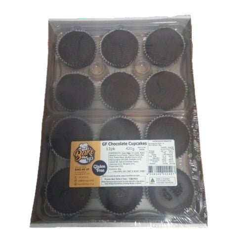 Undecorated Gluten-free Chocolate Mud cupcakes - 12 pack