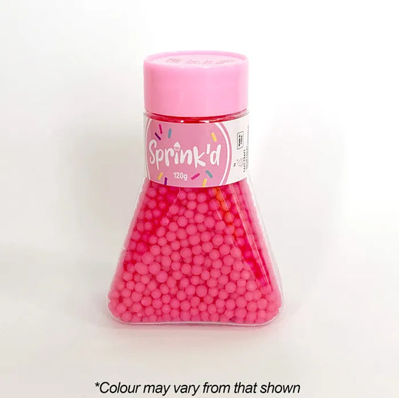 Sprink'd Bright Pink Sugar Balls 4mm