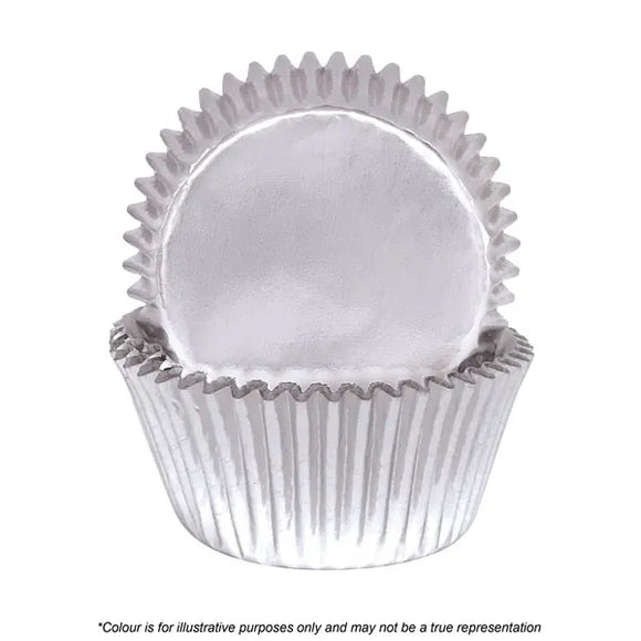 Silver Foil Medium Cupcake Baking Cups - 72 pack