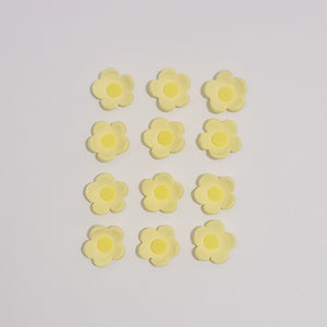 Sugar Blossom Flowers Small - Yellow (12 pack)