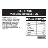 GOLD STARS Edible Wafer Paper Sprinkles
