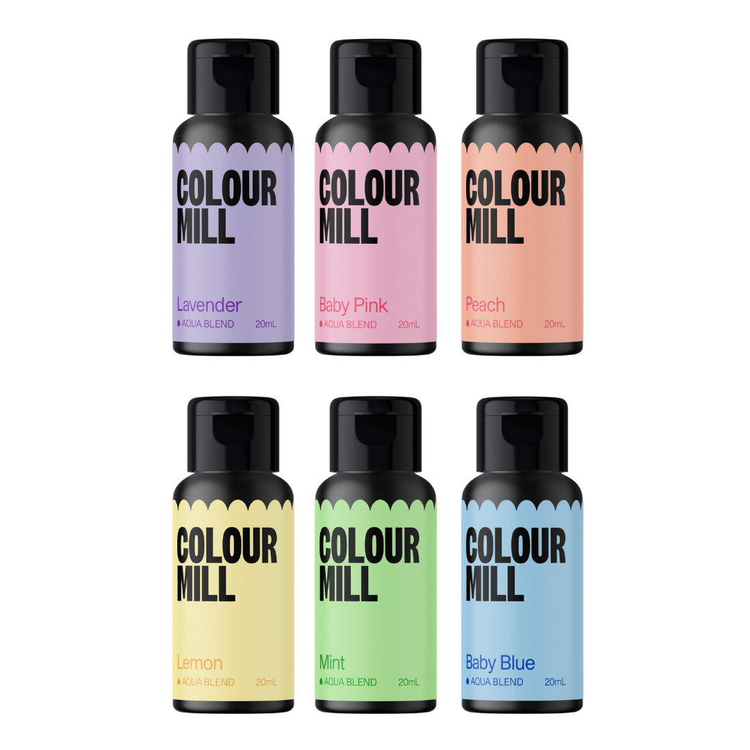 Colour Mill Aqua Blend Pastel pack (6 x 20ml) – Cake Bake Decorate
