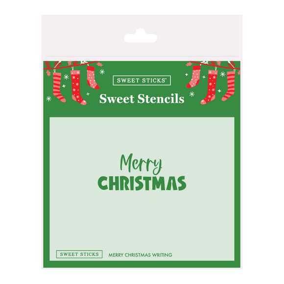 Sweet Sticks Merry Christmas writing text stencil
