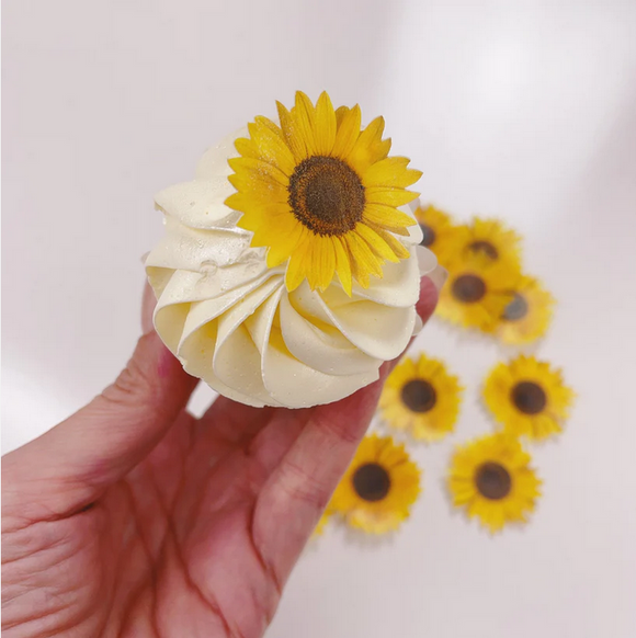 More Edible Wafer Paper Sunflowers - 24 pack