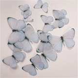 More Edible Wafer Paper Butterflies PRETTY IN BLUE- 24 pack