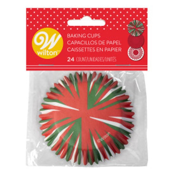 Wilton Christmas Swirl Cupcake Baking Cups (24 pack)