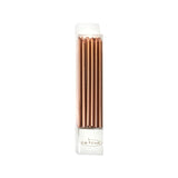 Tall Rose Gold Cake Candles 12cm (Pack of 12)
