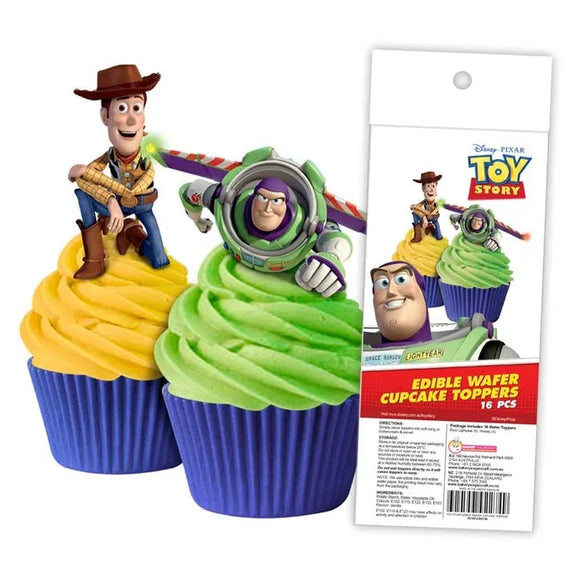 TOY STORY Edible Wafer Paper Cupcake Toppers - 16 pack
