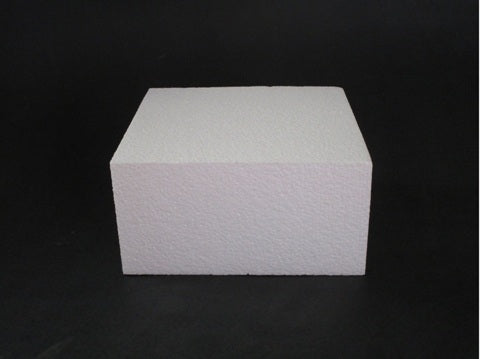 Square Foam Cake Dummy 15cm (6 inch) - 3 inch high