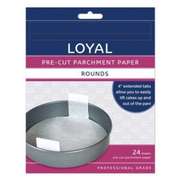 Loyal parchment baking paper - 24 pack - 6, 8, 10, 12 inch