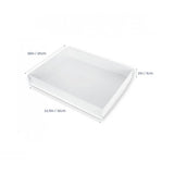 Biscuit Box Large Rectangle with Clear Lid 25 x 32 x 5cm (12.5x10x2 in)