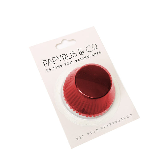 Papyrus & Co Red Foil Medium Cupcake Baking Cups - 50 pack