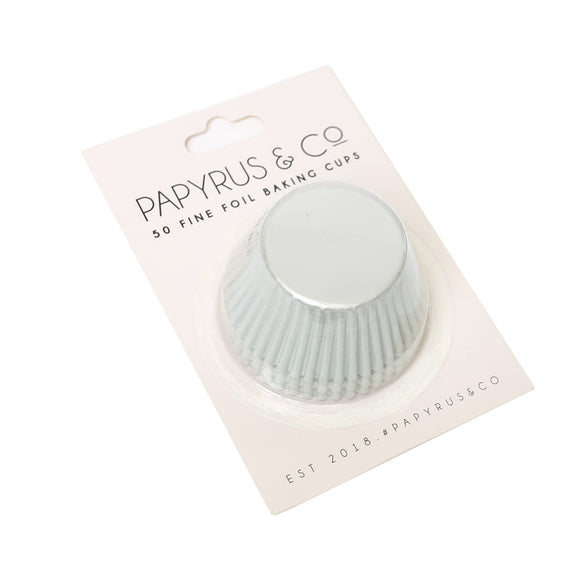 Papyrus & Co White Foil Medium Cupcake Baking Cups - 50 pack