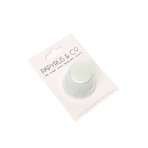 Mini White Foil cupcake cup - 50 pack