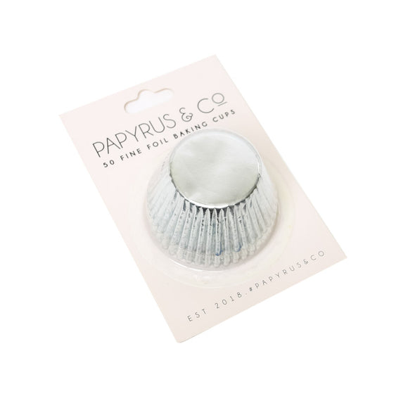 Papyrus & Co Silver Foil Medium Cupcake Baking Cups - 50 pack