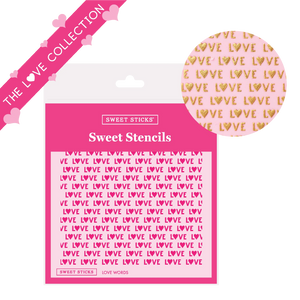 Sweet Sticks Love Words Stencil