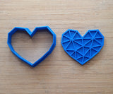 Geometric Heart embosser & cutter set 7.5cm
