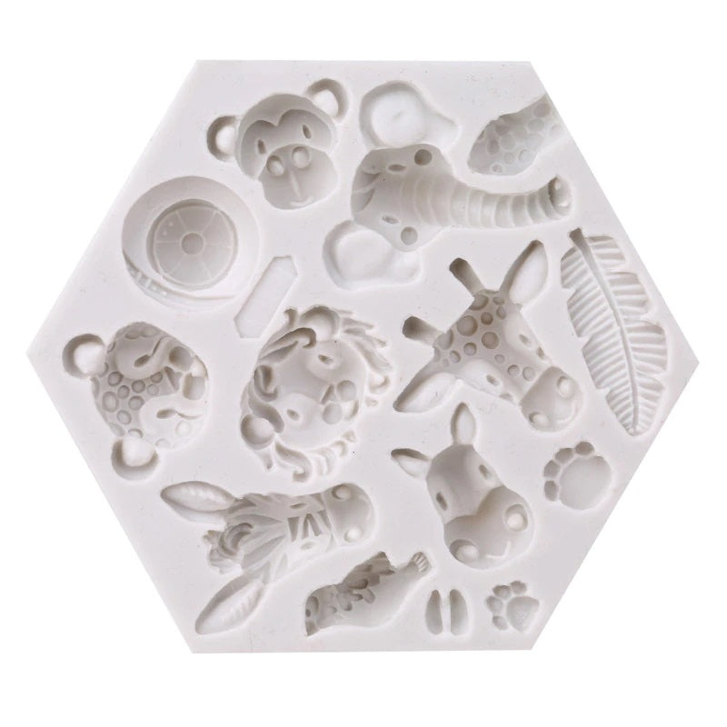 Safari   Jungle Animal Silicone Mould – Cake Bake Decorate