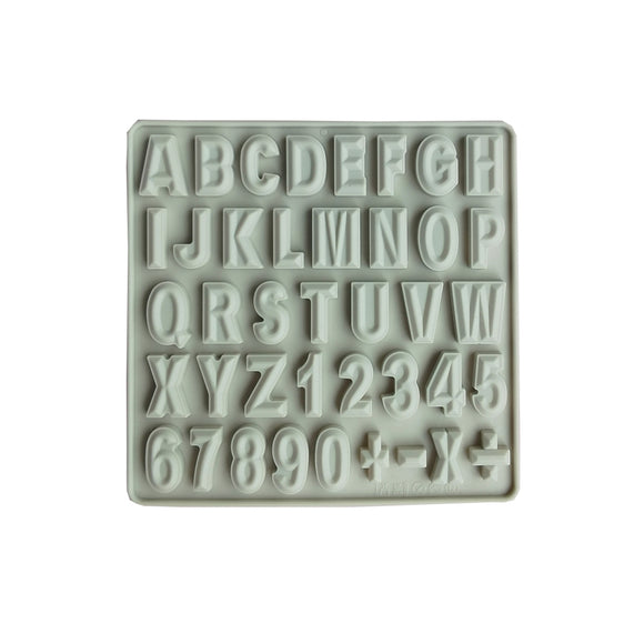 Medium Alphabet & Number Silicone Mould
