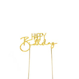 GOLD Metal Cake Topper - HAPPY BIRTHDAY