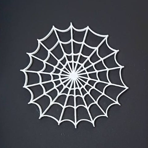 White Spider Web cake topper