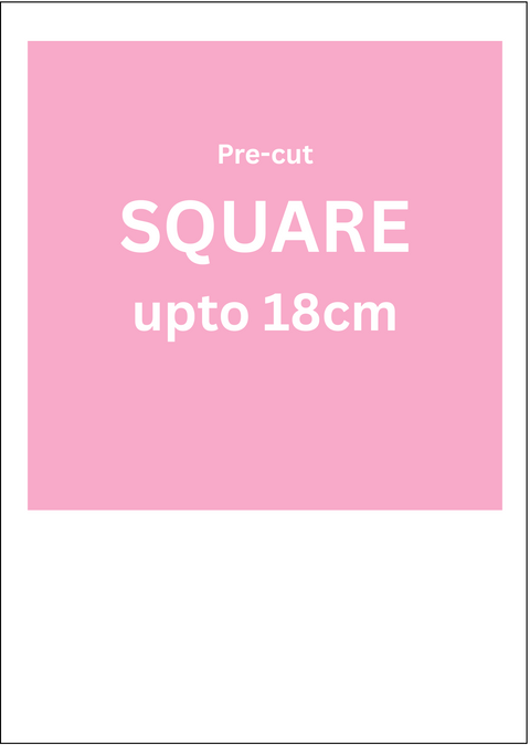 Pre-cut Square Custom Edible Cake Image