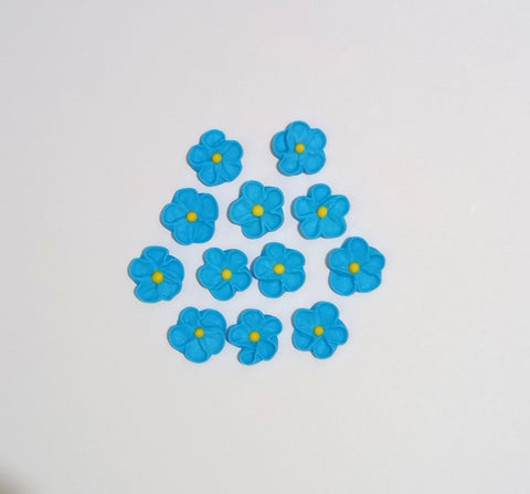 5 petal small flower blue