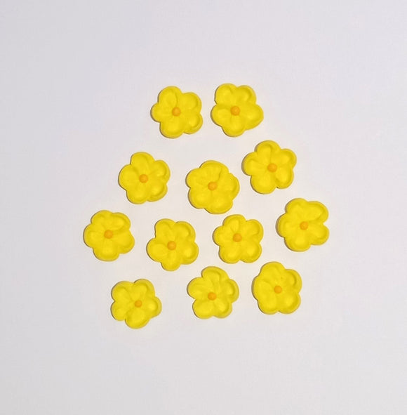 5 petal small flower yellow