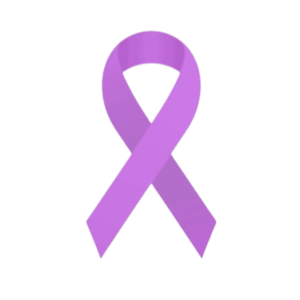 Cancer Awareness Ribbon 3cm cupcake toppers