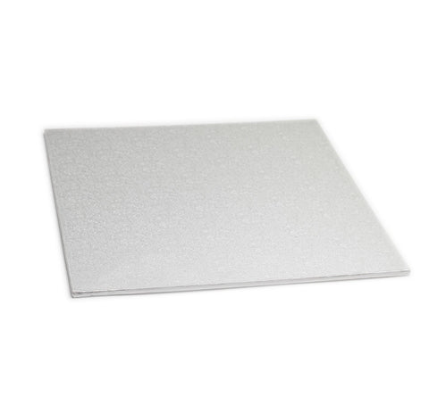 Cake Board Silver Square Masonite 25cm / 10 inch