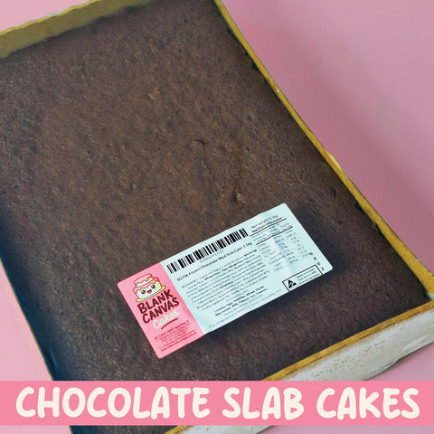 Blank Canvas Undecorated Chocolate Mud slab cake 30x40cm
