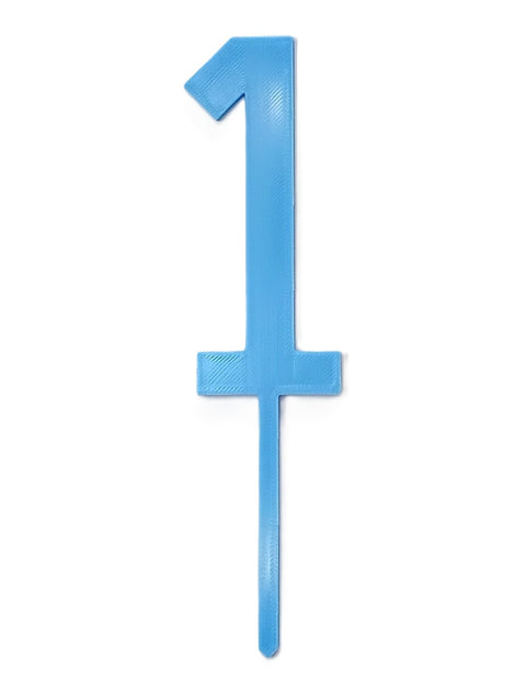 Blue Number cake topper