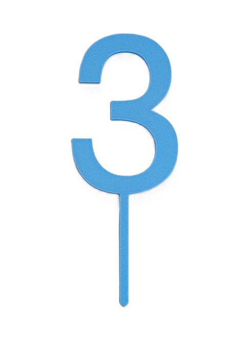 Blue Number cake topper