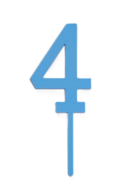 Blue Number cake topper