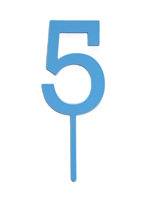Blue Number cake topper