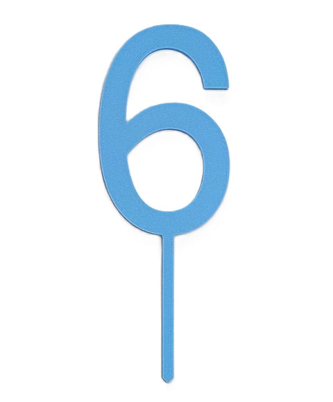 Blue Number cake topper