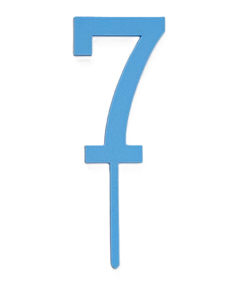 Blue Number cake topper