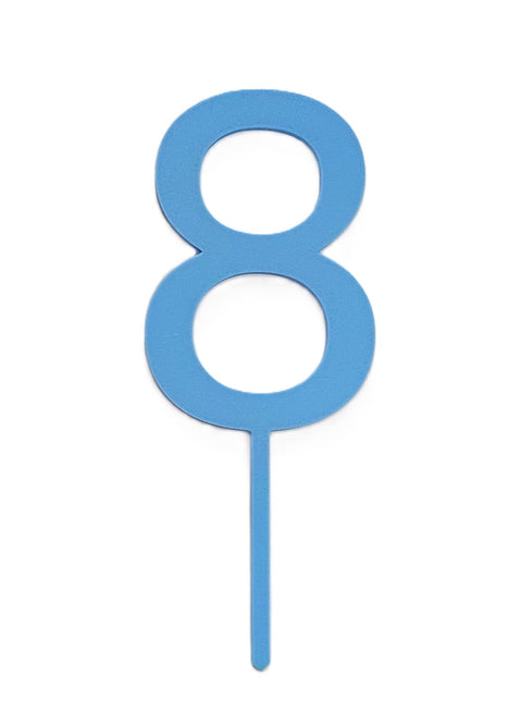 Blue Number cake topper