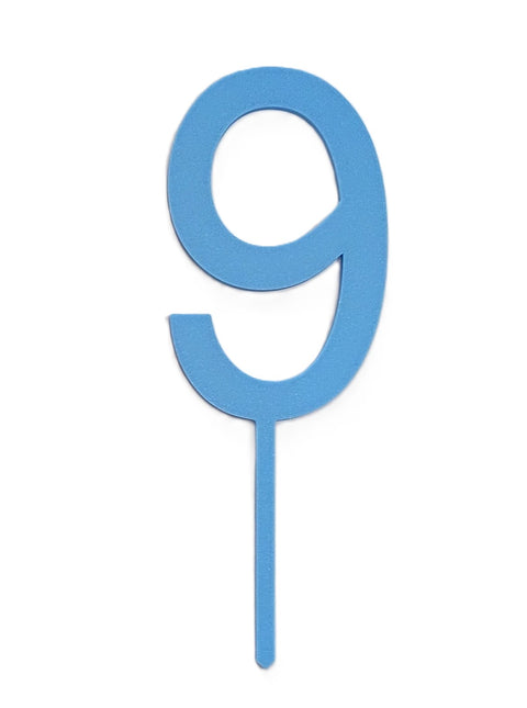Blue Number cake topper