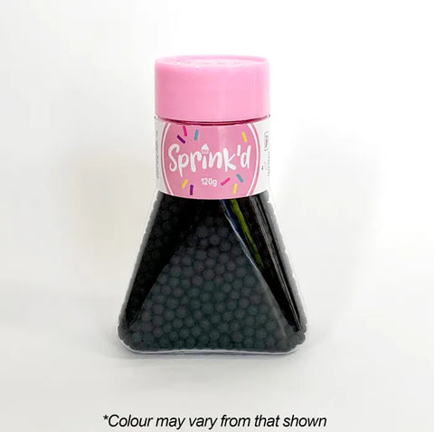 Sprink'd Black sugar pearl balls 4mm