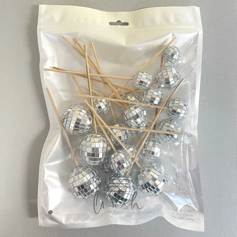 Disco Ball Cake Toppers (20 pack)