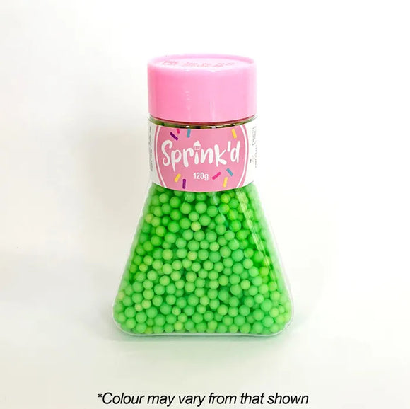 Sprink'd green sugar pearls ball 4mm