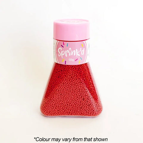 Sprink'd Red Sugar Balls 2mm