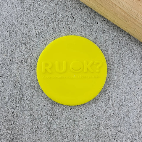 R U OK? speech bubble debosser and cutter set