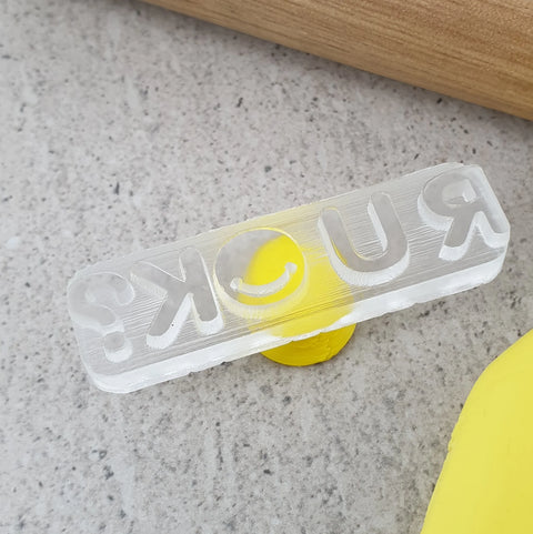 R U OK? cookie / fondant embosser