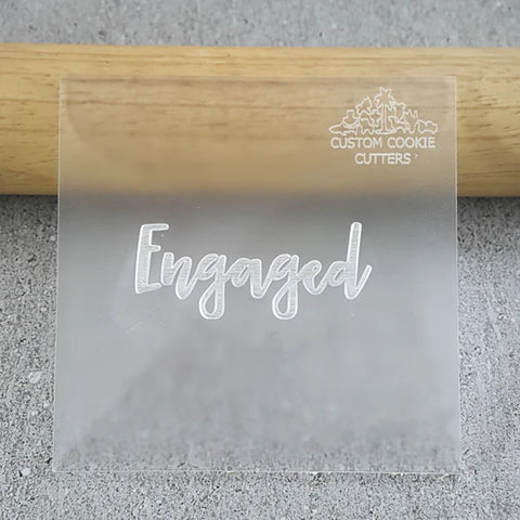 Custom Cookie Cutters Engaged debosser