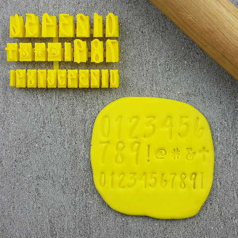 Script Letter Stamps - Number set