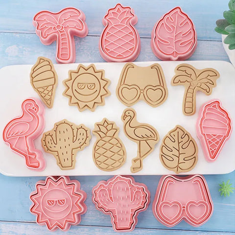 Mini Summer cookie cutter & embosser set