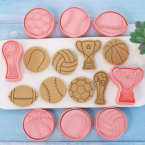 Mini Sport cookie cutter & embosser set